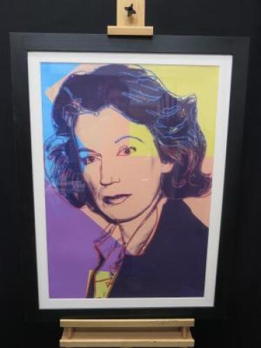 Andy Warhol 'Mildred Scheer' 1980 Limited Edition 774/1000 Colour Screenprint with Diamond Dust. Hand Numbered and Signed in Pencil by The Artist, Framed & Glazed. Size 76 x 54cm.