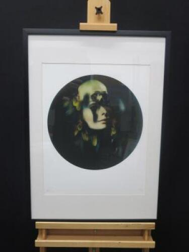 Framed & Glazed, Limited Edition Print 'Skull & Head Intwind', 5/30, Signed by the Artist. Size 53 x 73cm.