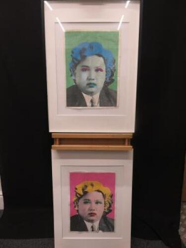 2 x Cartrain (2017) 'Kim Jong-un' Screen Prints, Signed & Dated, 1 x Mounted & 1 x Framed & Glazed. Size 52 x 72cm.