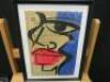 2 x Framed & Glazed Artworks by Anna Laurini 'Abstract Faces on Old Paper' Dated October 2020, Bruton St, W1. Size 33 x 42cm. - 3