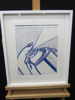 Lichtenstein Spray Can' Roy Lichtenstein (1923-1997) - (1964) Original Lithograph from One Cent Line Ltd Edition. Framed & Glazed. Size 43 x 50cm.