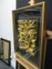 Chinese Carved Panel, Pierced & Gilt with Carved Leaf & Exotic Bird in Rectangular Gilt/Gold Coloured Frame. Size 50 x 67cm. - 5