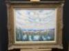 Norman Lloyd 'Pond Reeds Under a Cloudy Sky' Oil on Canvas, Signed by the Artist in Gilt Frame, Size 79 x 69cm.