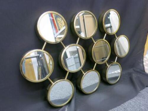 Modern 10 Linked Mirrors Overall Size 92 x 62cm.