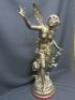 Fee Aux Fleurs Cast Bronze Fairy Statue on Marble Base. - 2