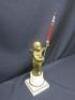 Bronze Cherub on Stand with Hypodermic Needle. Signed & Dated on the Base by the Sculptor. - 2