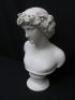 Stone Roman Bust 'Antinous' with Roman Coin Set in the Base. Unknown Sculptor. - 3