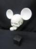 Mickey Mouse & Bugs Bunny Skeleton Heads on Marble Stands. NOTE: damage to 1 x Mickey ear. - 5