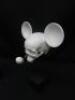 Mickey Mouse & Bugs Bunny Skeleton Heads on Marble Stands. NOTE: damage to 1 x Mickey ear. - 6