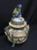 Japanese Koro, 20th Century Ceramic with Lid, Decorated with Japanese Gardens, Figures & Dragons Total Height 38cm. - 3
