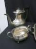 EPNS Tea & Coffee Pot with Milk & Cream Jugs on Tray. - 5