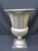 Large Pewter Urn/Pot, Used as Plant Stand. Size H 53cm x Dia 36cm.