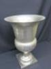 Large Pewter Urn/Pot, Used as Plant Stand. Size H 53cm x Dia 36cm. - 2