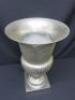 Large Pewter Urn/Pot, Used as Plant Stand. Size H 53cm x Dia 36cm. - 3