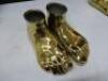 6 x Items of Kare Design China to Include: 4 x Gold Feet & 2 x Vase Mouth. - 5