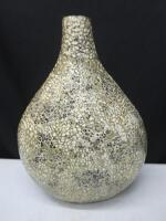 Lollipop Dried Flower Vase with Mosaic Finish in Champagne Colour.