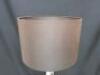 Clear Acrylic Table Lamp with Brown Shade. - 2