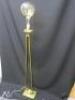 Brass Modern Floor Standing Standard Lamp with Large Filament Bulb. Size (H) 156cm. - 2