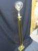 Brass Modern Floor Standing Standard Lamp with Large Filament Bulb. Size (H) 156cm. - 3