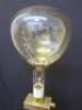 Brass Modern Floor Standing Standard Lamp with Large Filament Bulb. Size (H) 156cm. - 4