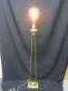 Brass Modern Floor Standing Standard Lamp with Large Filament Bulb. Size (H) 156cm. - 6