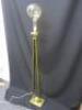 Brass Modern Floor Standing Standard Lamp with Large Filament Bulb. Size (H) 156cm. - 2