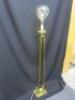 Brass Modern Floor Standing Standard Lamp with Large Filament Bulb. Size (H) 156cm. - 3