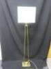 Brass Modern Floor Standing Standard Lamp with Large Filament Bulb & Shade. Size (H) 156cm.