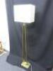 Brass Modern Floor Standing Standard Lamp with Large Filament Bulb & Shade. Size (H) 156cm. - 3