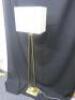 Brass Modern Floor Standing Standard Lamp with Large Filament Bulb & Shade. Size (H) 156cm. - 2