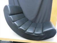 Ergonomic Designer Style, Black Vinyl Floor Rocking Chair.