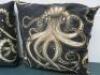 Squid & Octopus Designed Cushions. Size 43cm x 43cm. - 2
