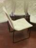 6 x Cream Faux Leather Quilted Dining Chairs on Metal Frame (Condition As Viewed/Pictured). - 4