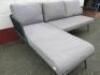 L' Shaped Outdoor Garden Sofa with Strung Back & 5 x Cushions. Size H65 x W200 x D70cm. - 5