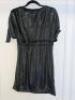 Black Sapote Mayfair Ladies Black Glitter Velour Mini Dress with Tie Waist. Size S. RRP £475. - 2