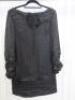 Black Sapote Mayfair Ladies Black Crepe Dress with Tie Neck Detail. Size S. RRP £397.