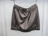 Black Sapote Mayfair Ladies Gold/Black Snake Effect Glitter Elasticated Waist Mini Skirt. Size M. RRP £220.