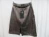 Black Sapote Mayfair Ladies Gold/Black Snake Effect Glitter Zip Waist Knee Length Skirt. Size S. RRP £250.