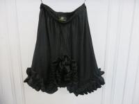 Black Sapote Mayfair Ladies Black Elasticated Ruffle Knee Length Skirt. Size S. RRP £275.