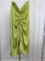 Black Sapote Mayfair Ladies Lime Green Elasticated Ruched Skirt. Size S. RRP £230.