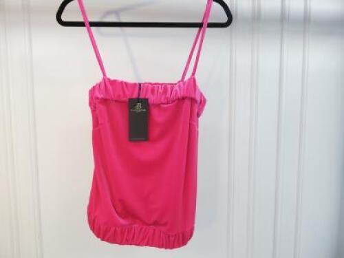 Black Sapote Mayfair Ladies Fluorescent Pink Cami Top. Size S. RRP &pound;215.