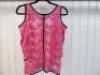 Black Sapote Mayfair Ladies Pink Embroidered Cold Shoulder Top with Black Trim. Size S. RRP &pound;235.