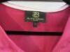 Black Sapote Mayfair Ladies Pink Satin Hooded Top with Ruched Sleeves & Elasticated Waistband. Size S. - 3