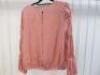 Black Sapote Mayfair Ladies Rose Gold Long Sleeve Elasticated Waist Top. Size S. RRP &pound;233. - 3