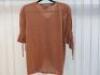 Black Sapote Mayfair Ladies Rose Gold Lurex Ruched Front & Sleeve Top. Size M. RRP &pound;215 - 3
