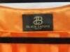 Black Sapote Mayfair Ladies Orange Satin Shirt with Gold/White Buttons. Size M - 2