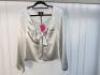 Black Sapote Mayfair Ladies Silver Satin Tie Front Long Sleeved Top. Size S. RRP &pound;243.