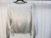 Black Sapote Mayfair Ladies Silver Satin Tie Front Long Sleeved Top. Size S. RRP &pound;243. - 4