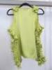 Black Sapote Mayfair Ladies Lime Green Satin Ruffle Detail Top with Cold Shoulder Detail. Size M. RRP &pound;265. - 3