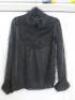 Black Sapote Mayfair Ladies Black Mohair Zip Detail Long Sleeve Top. Size M. RRP &pound;233.